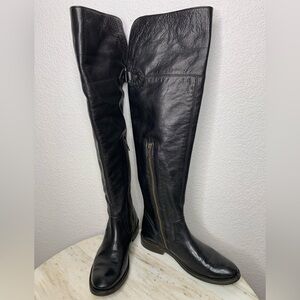 Frye boots over the knee Black sz 7 #77739 “Shirley” discontinued style